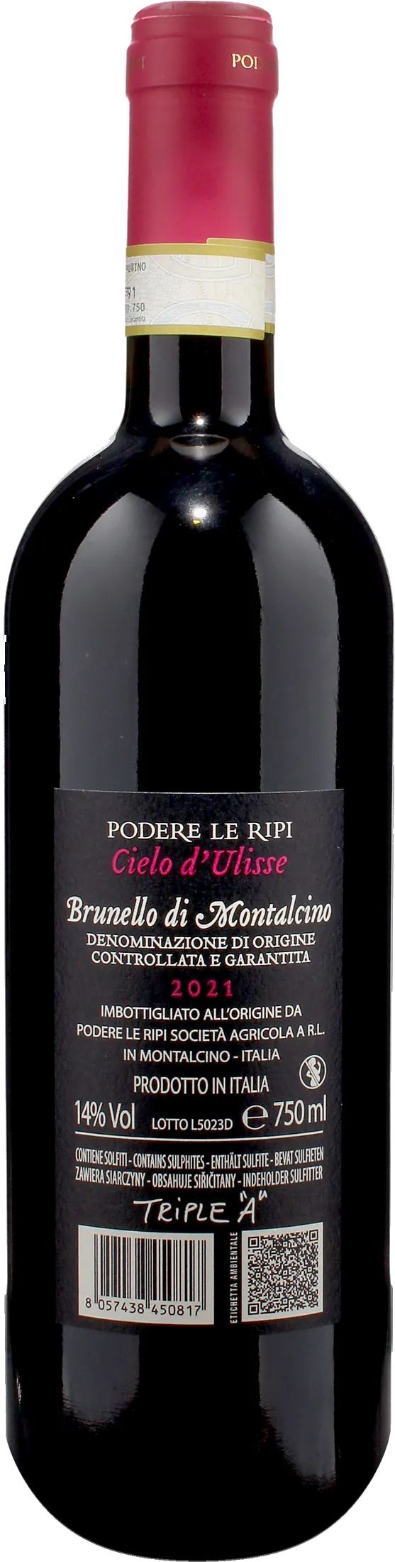 Podere Le Ripi Brunello di Montalcino Cielo d'Ulisse 2021