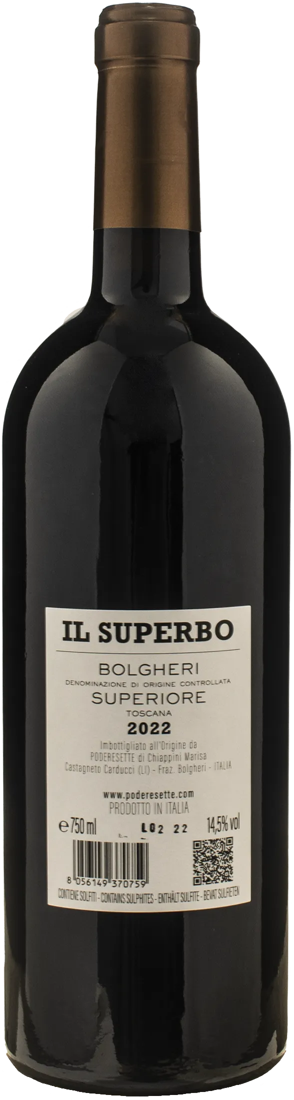 Podere Sette Bolgheri Superiore Superbo 2022