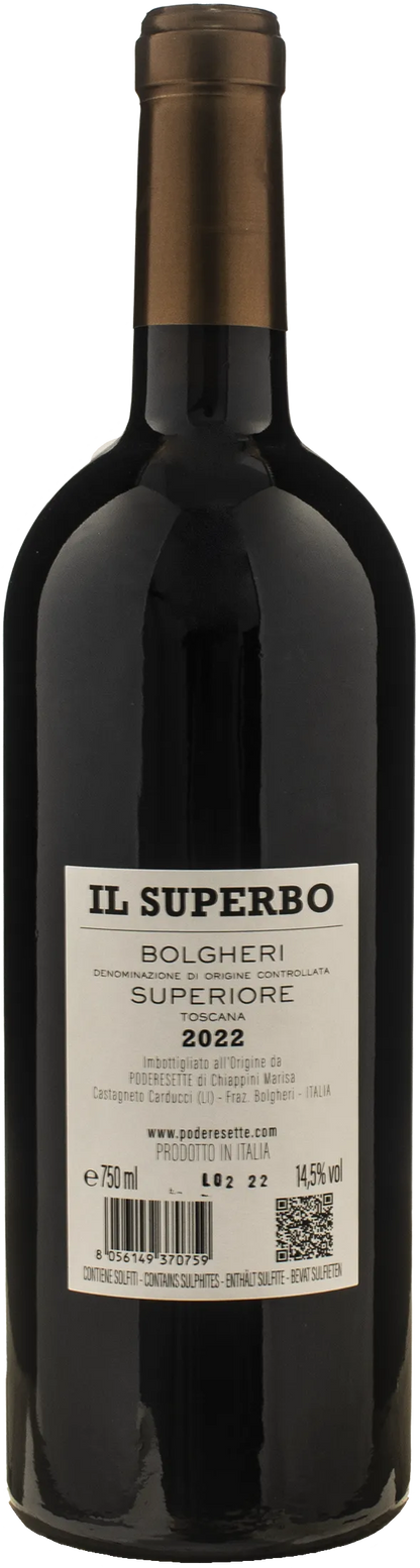 Podere Sette Bolgheri Superiore Superbo 2022