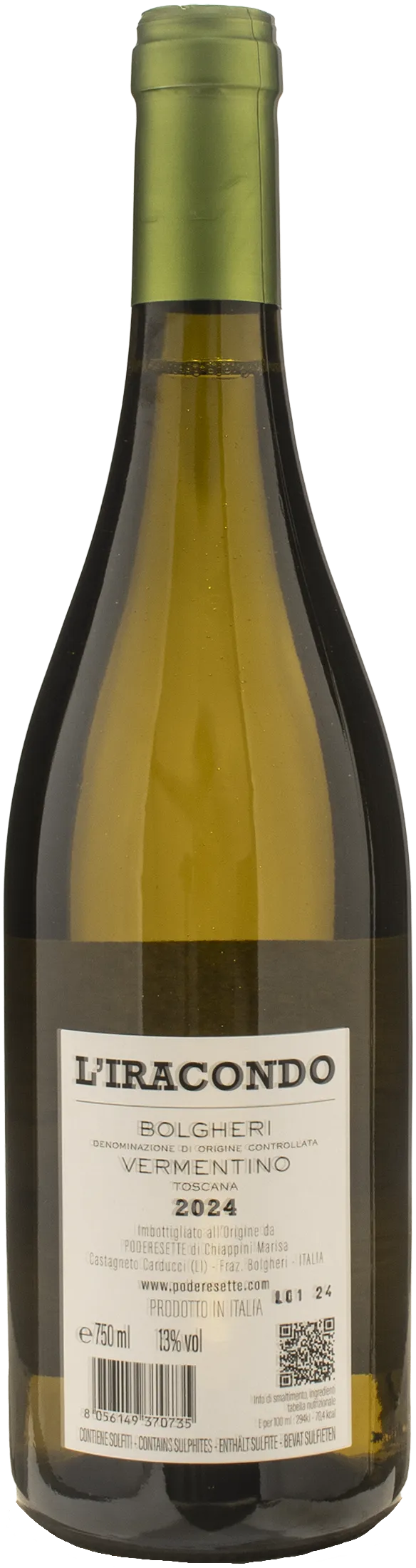 Podere Sette Bolgheri Vermentino L'Iracondo 2024