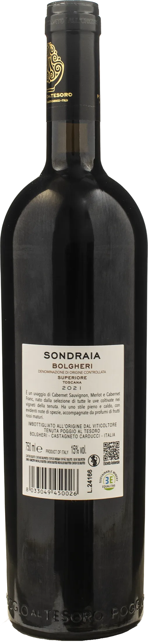 Poggio al Tesoro Bolgheri Superiore Sondraia 2021