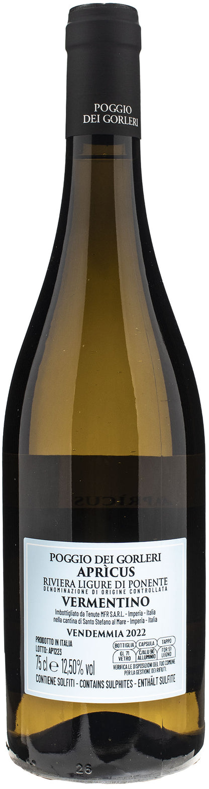 Poggio dei Gorleri Vermentino Apricus 2022