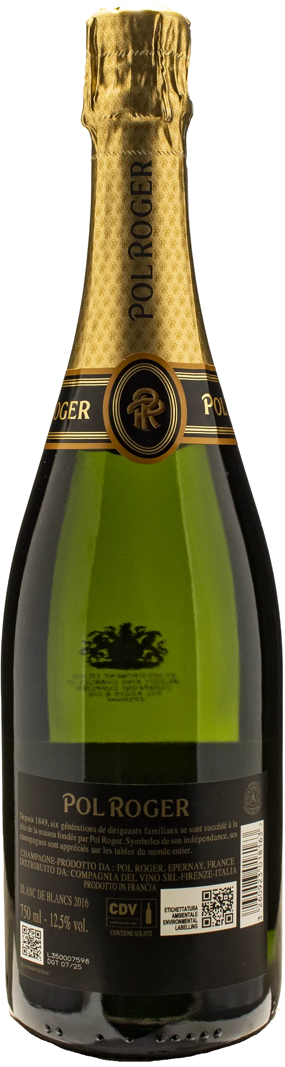 Pol Roger Champagne Blanc de Blancs Brut 2016