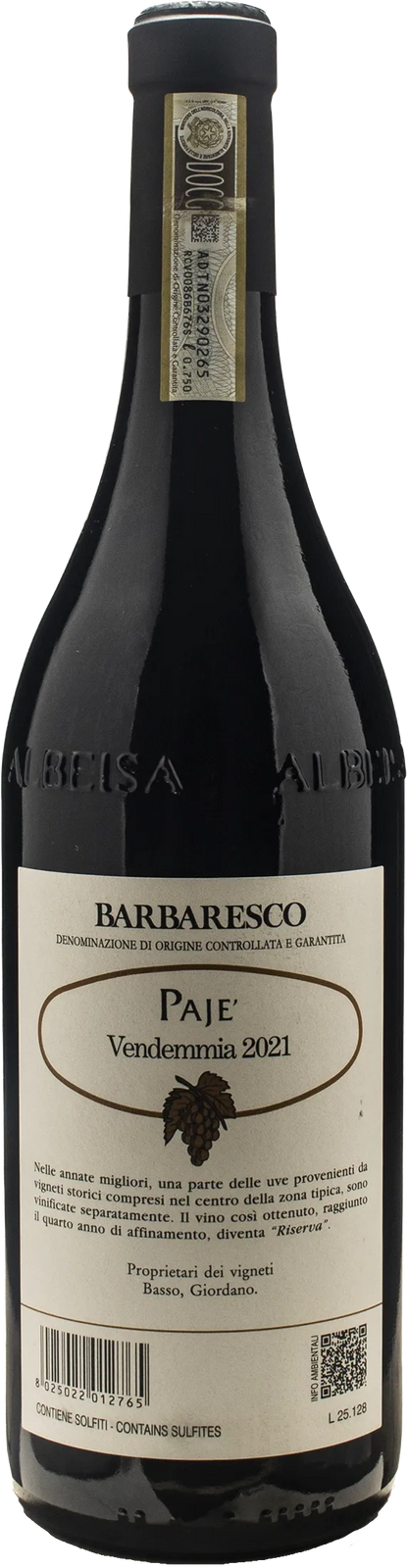Produttori del Barbaresco Barbaresco Paje Riserva 2021