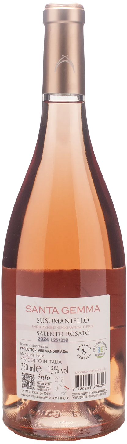 Produttori di Manduria Susumaniello Santa Gemma Rosè 2024