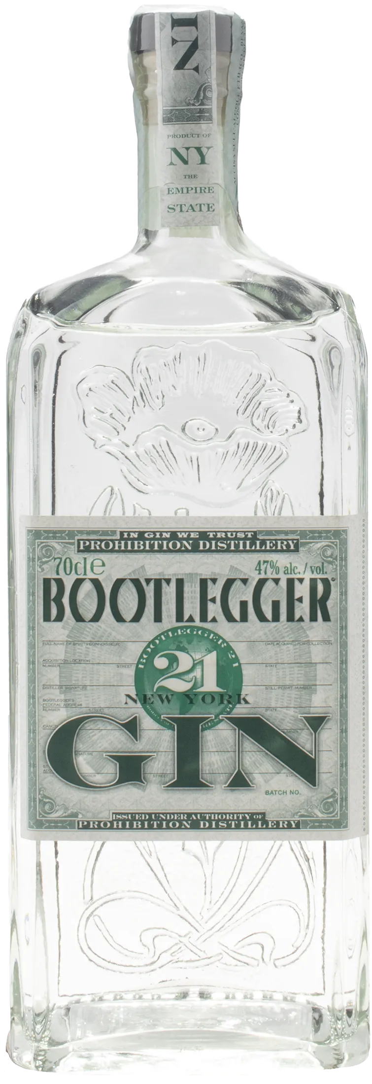 Prohibition Distillery Bootlegger 21 Gin New York