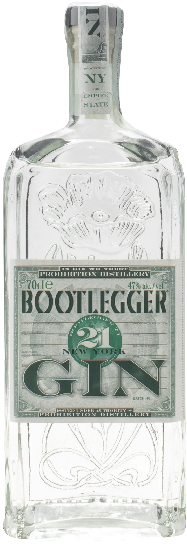 Prohibition Distillery Bootlegger 21 Gin New York 0.7L