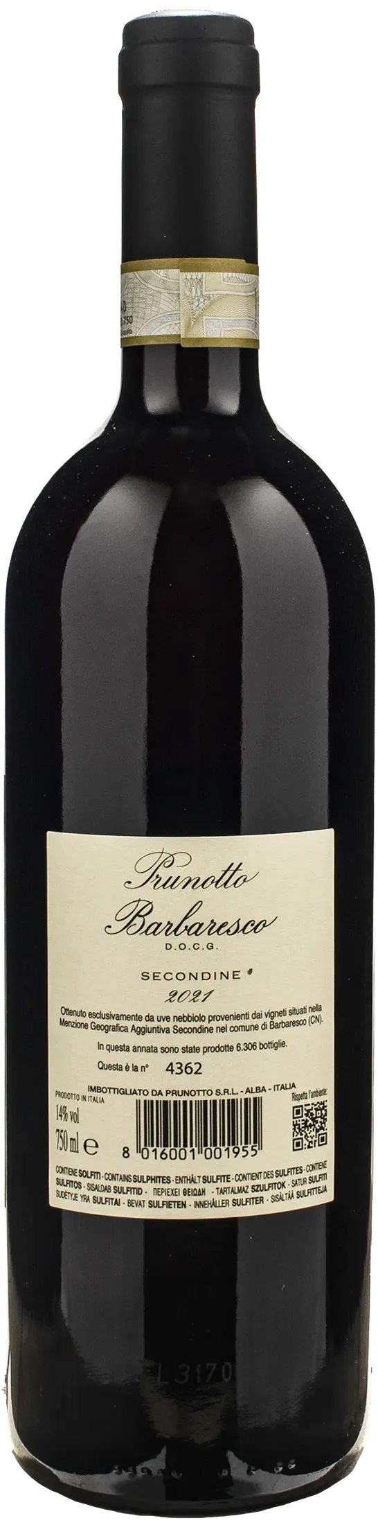 Prunotto Barbaresco Secondine 2021
