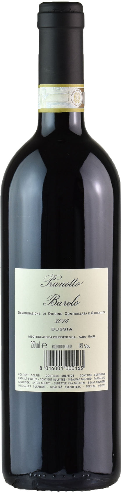 Prunotto Barolo Bussia 2016