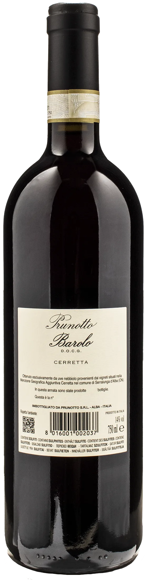 Prunotto Barolo Cerretta 2019