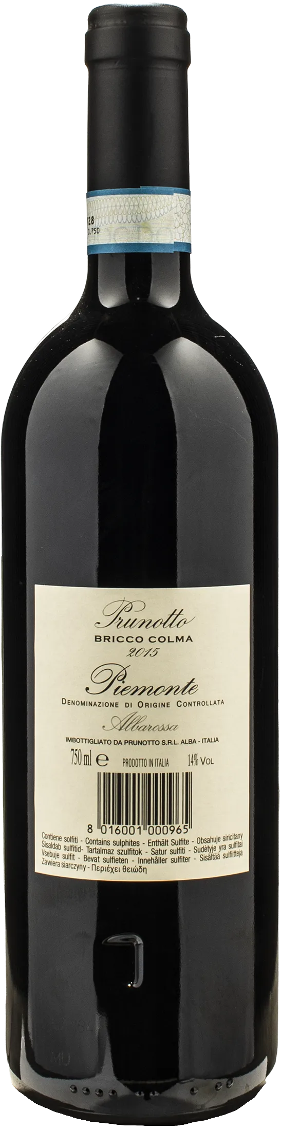 Prunotto Piemonte Albarossa Bricco Colma 2015