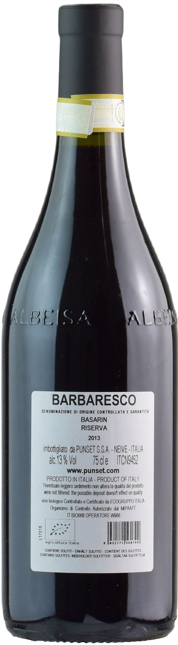 Punset Barbaresco Basarin Riserva 2013