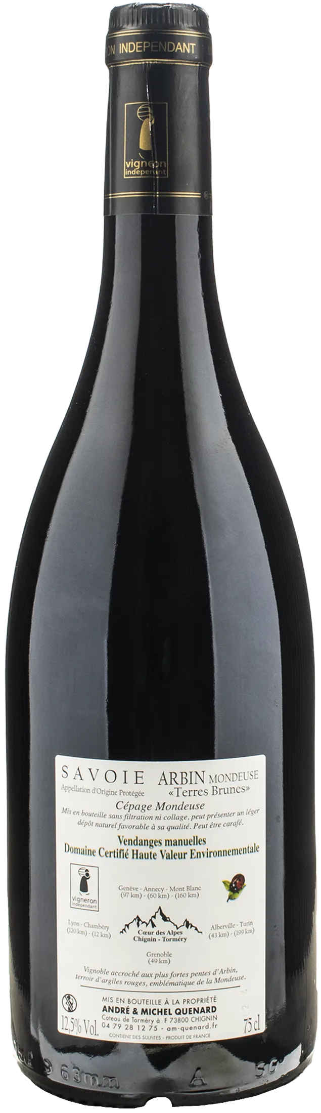 Quenard Arbin Mondeuse Terres Brunes Rouge de Savoie 2021