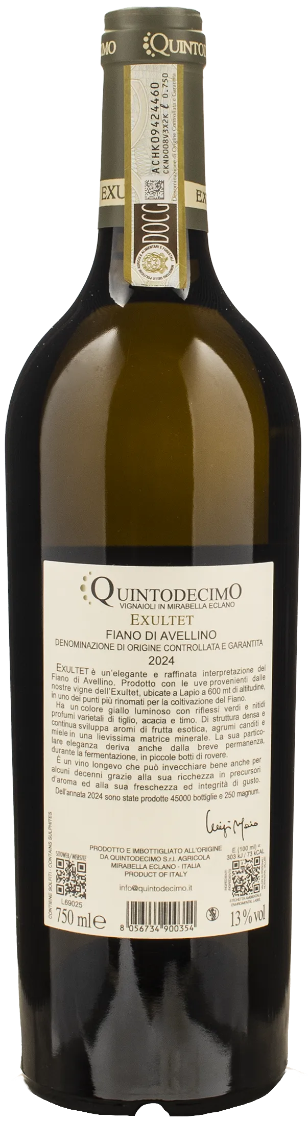 Quintodecimo Fiano di Avellino Exultet 2024