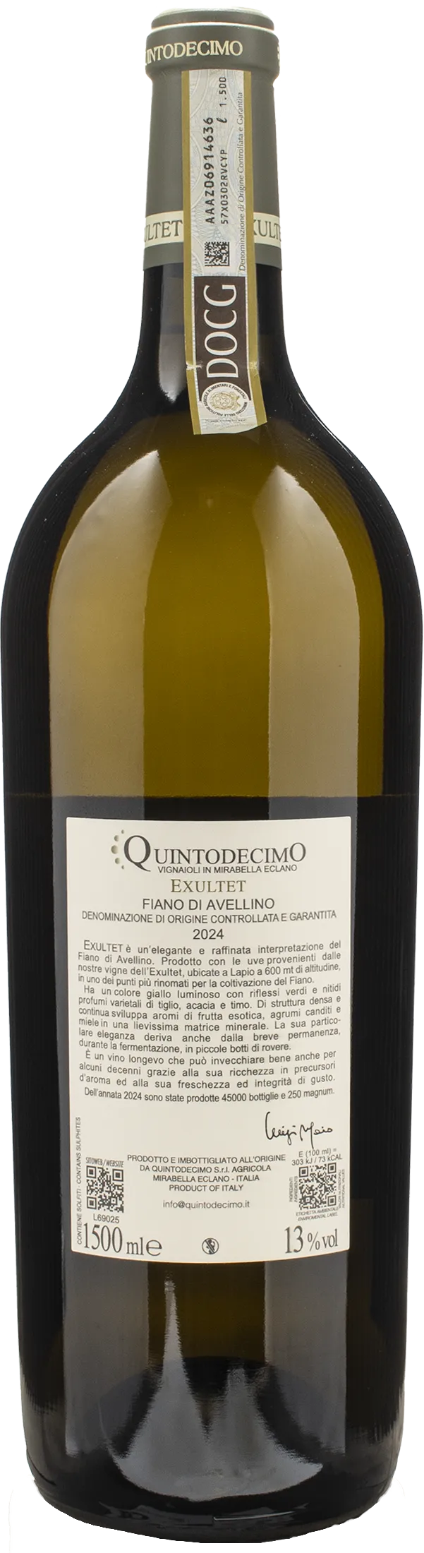 Quintodecimo Fiano di Avellino Exultet Magnum 2024