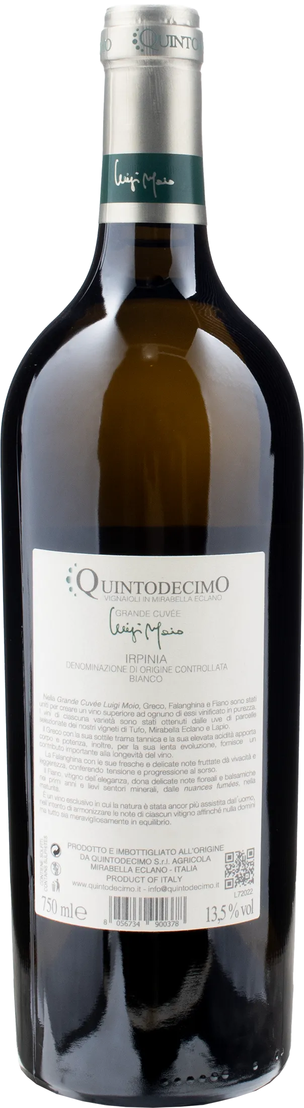 Quintodecimo Grande Cuvée Luigi Moio 2022