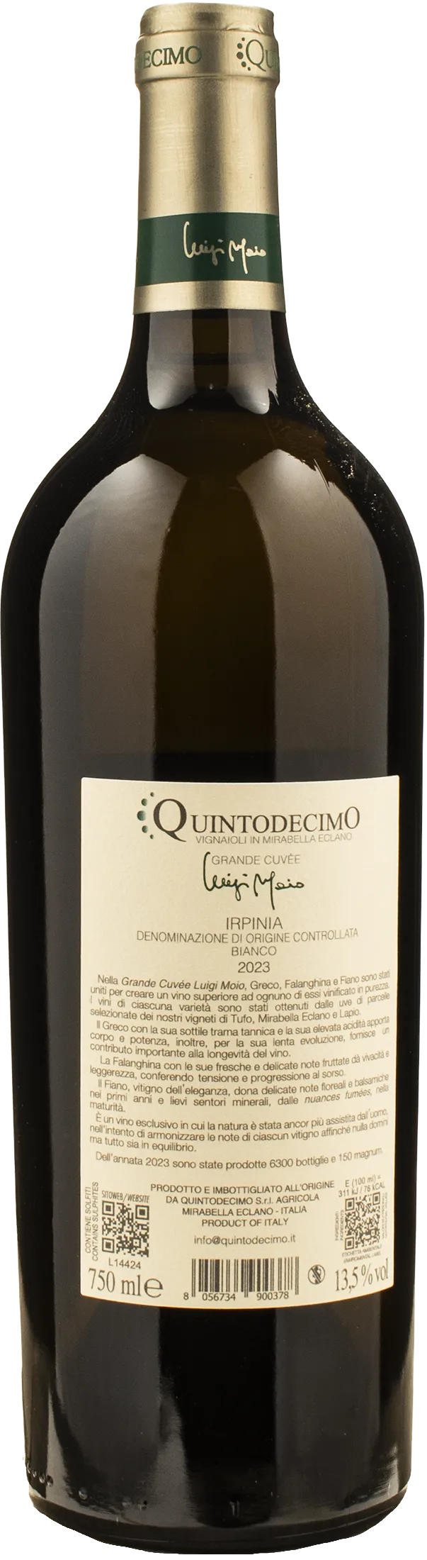 Quintodecimo Grande Cuvee Luigi Moio 2023