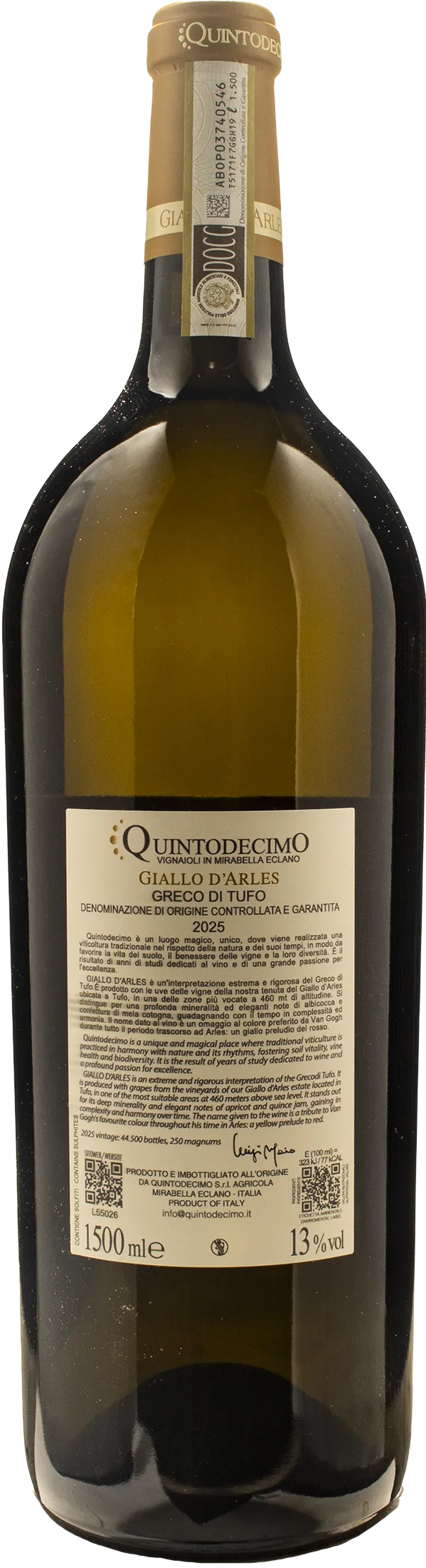 Quintodecimo Greco di Tufo Giallo d'Arles Magnum 2025