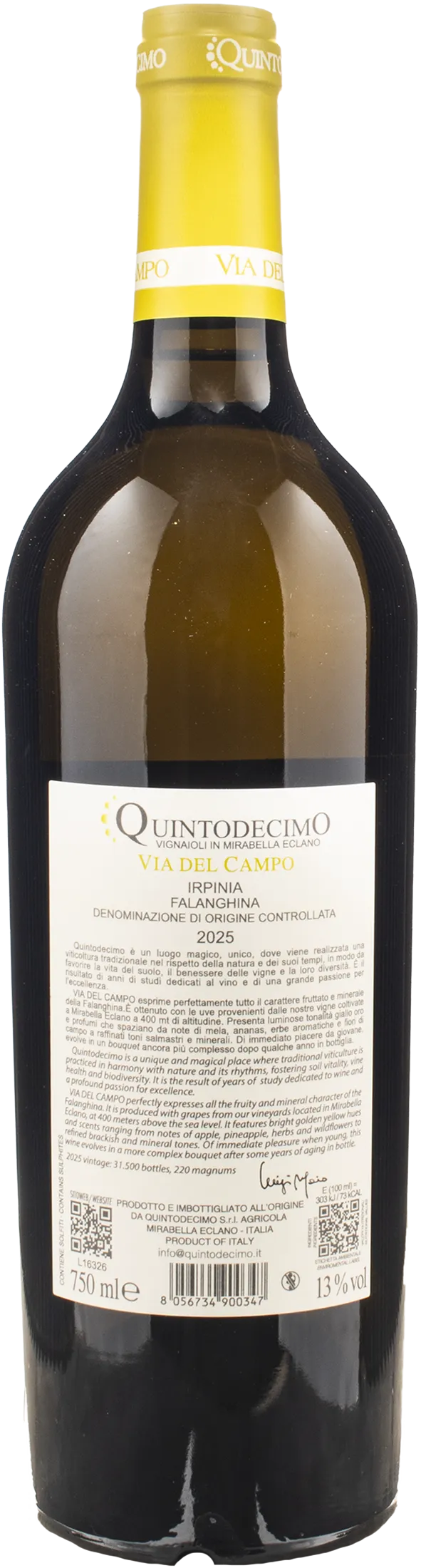 Quintodecimo Irpinia Falanghina Via del Campo 2025