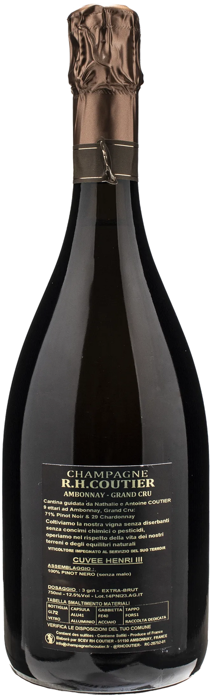 R.H. Coutier Champagne Grand Cru Blanc de Noirs Cuvée Henri III Extra Brut