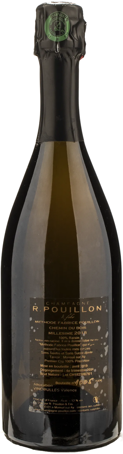 R. Pouillon Champagne 1er Cru Chemin du Bois Millesime 2018