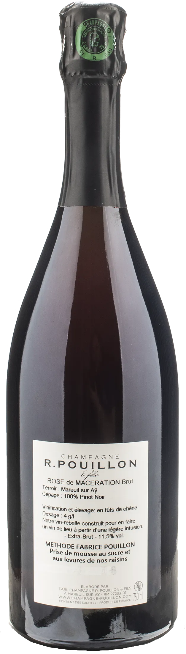 R. Pouillon Champagne 1er Cru Rosé de Maceration Extra Brut