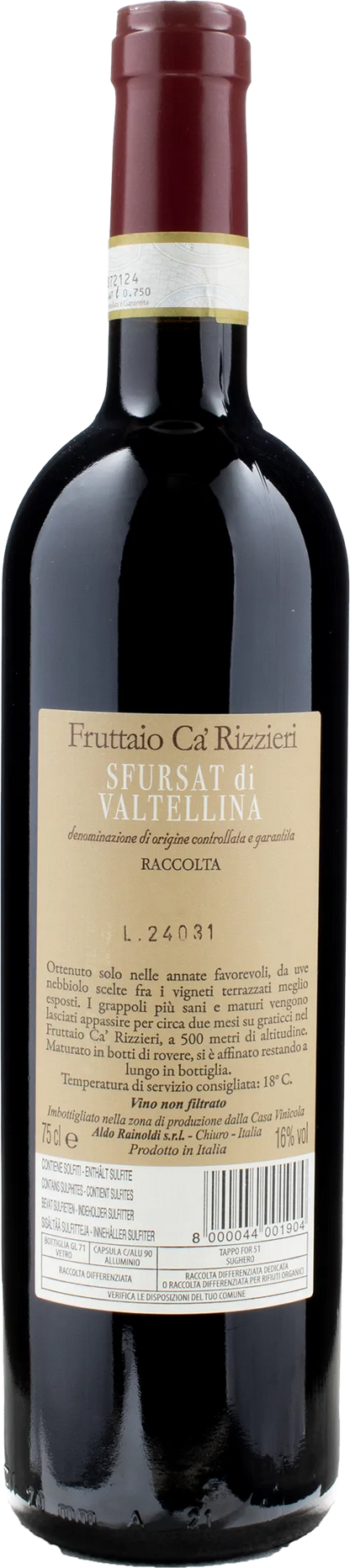 Rainoldi Sfursat di Valtellina Fruttaio Ca Rizzieri 2021