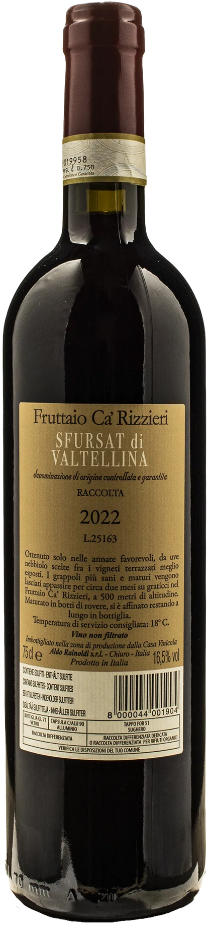 Rainoldi Sfursat di Valtellina Fruttaio Ca Rizzieri 2022