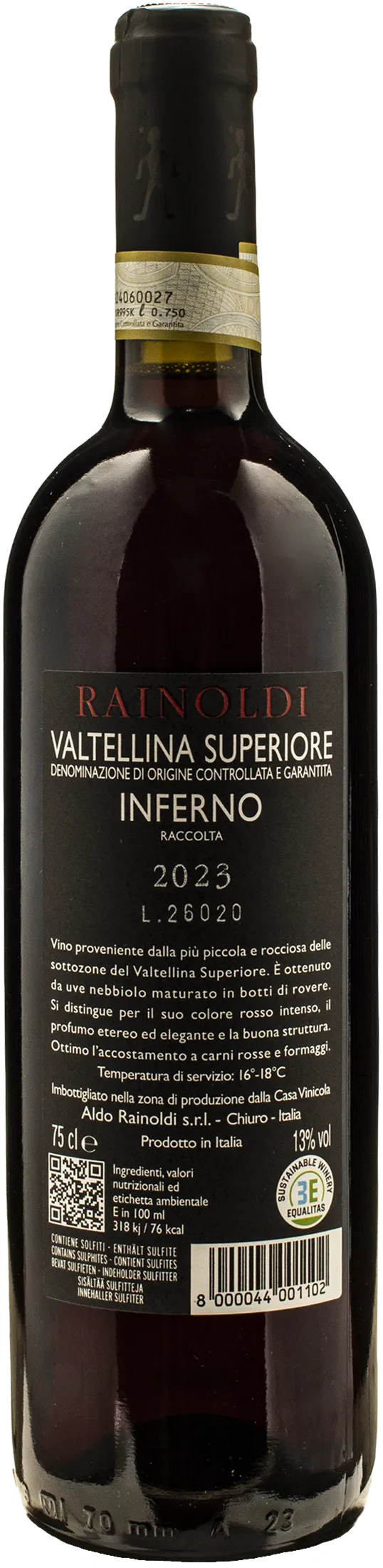 Rainoldi Valtellina Superiore Inferno Nebbiolo 2023