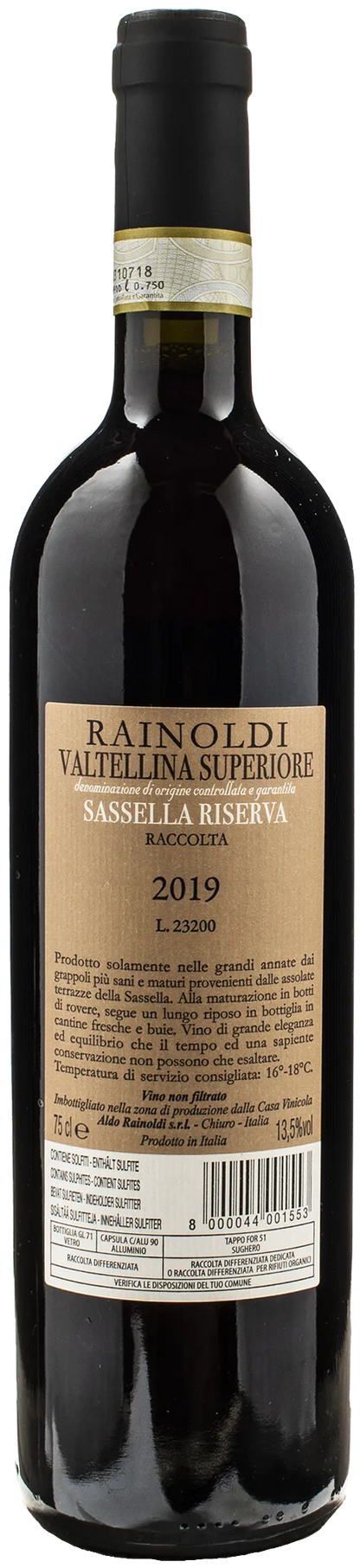Rainoldi Valtellina Superiore Sassella Riserva 2021