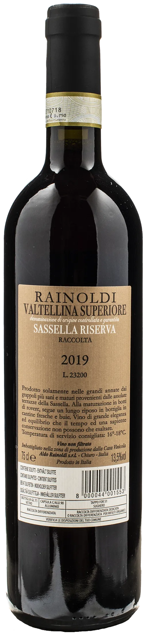 Rainoldi Valtellina Superiore Sassella Riserva 2021