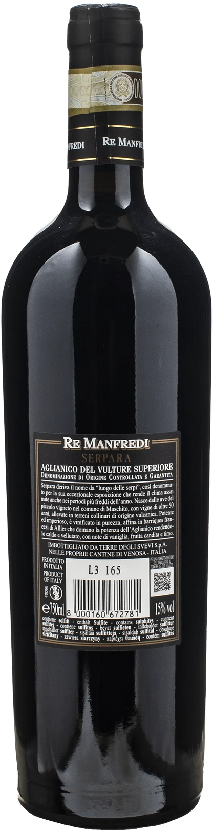 Re Manfredi Aglianico del Vulture Superiore Serpara 2017