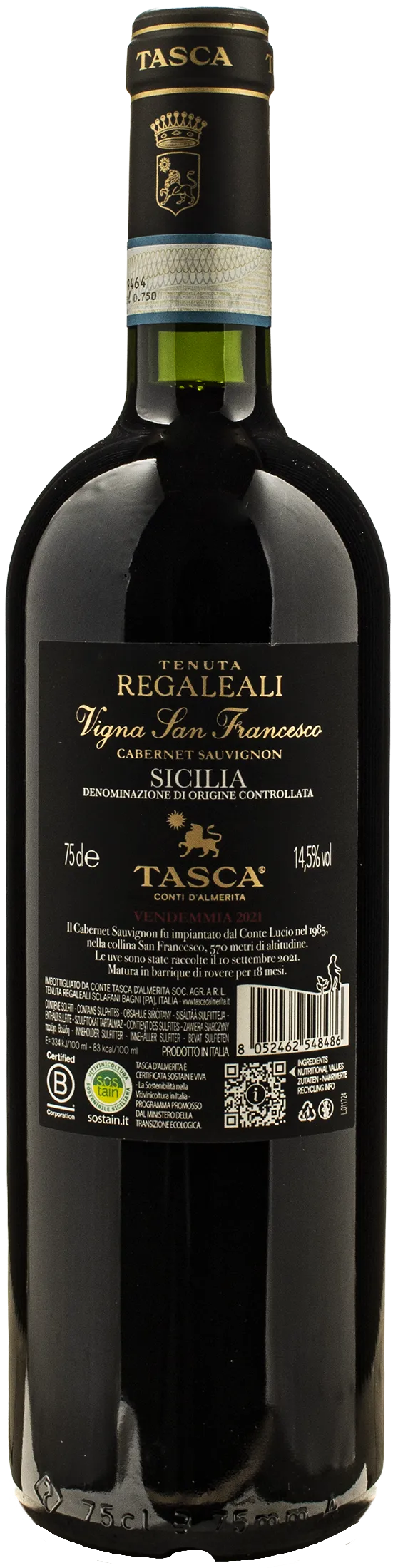 Tenuta Regaleali Vigna San Francesco Cabernet Sauvignon 2021