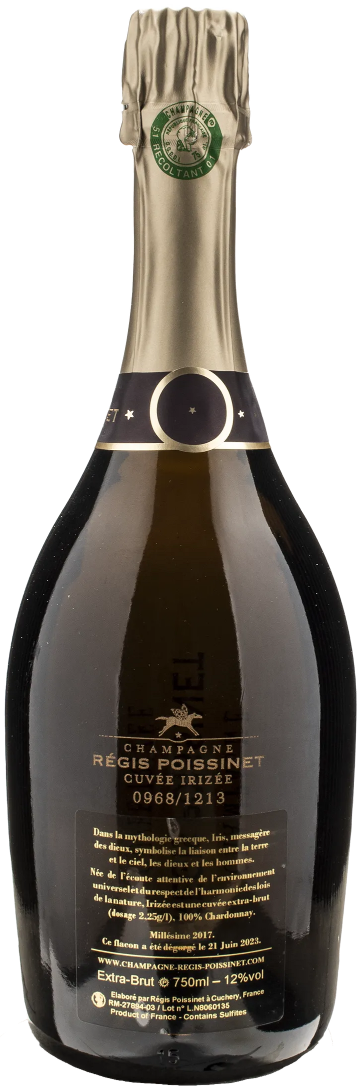 Regis Poissinet Champagne Cuvee Irizee Chardonnay Extra Brut Millesime 2017