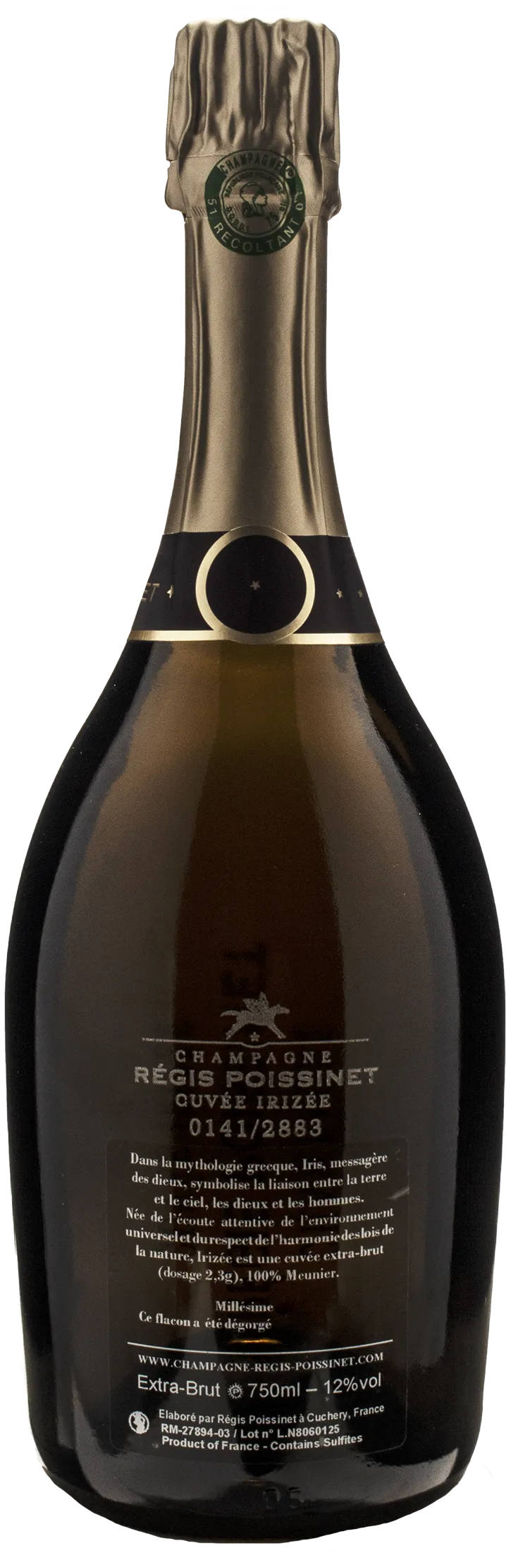 Regis Poissinet Champagne Cuvèe Irizee Meunier 2014