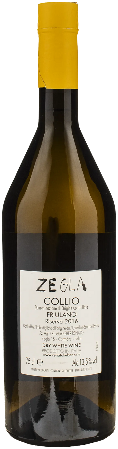Renato Keber Collio Friulano Zegla Riserva 2016