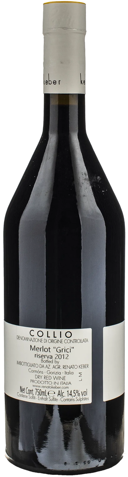 Renato Keber Collio Merlot Grici Riserva 2012