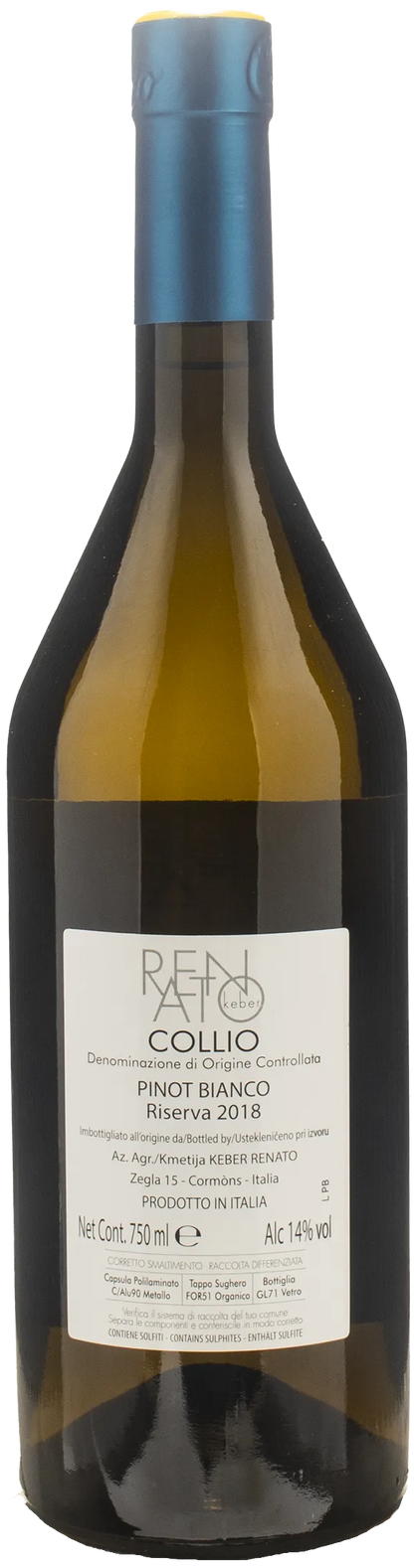Renato Keber Collio Pinot Bianco Riserva 2018