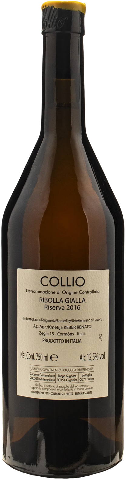Renato Keber Ribolla Gialla Extreme Riserva 2016