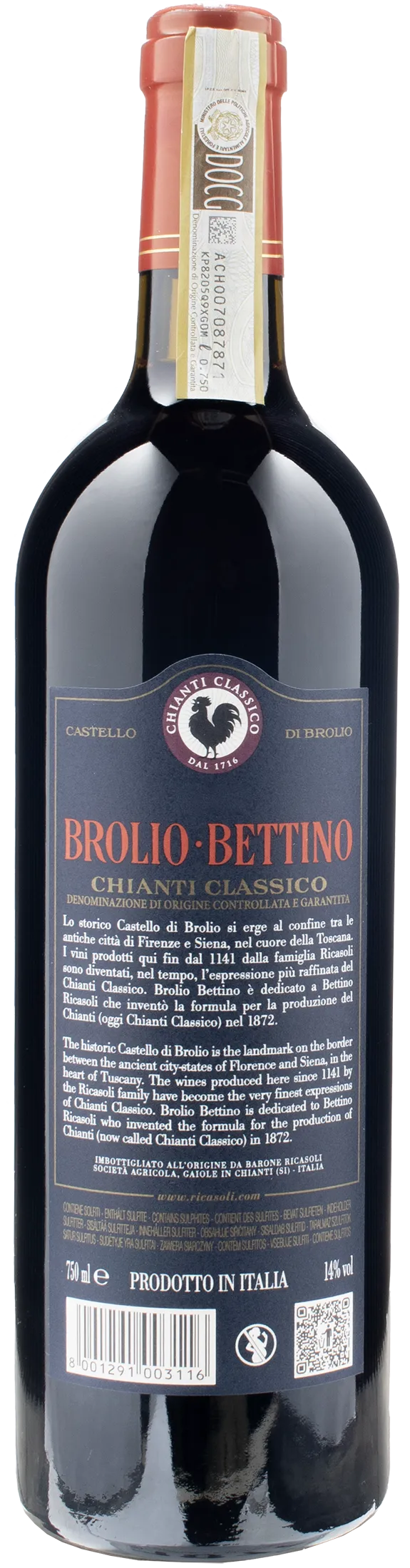 Ricasoli 1141 Castello Di Brolio Chianti Classico Brolio Bettino 2021