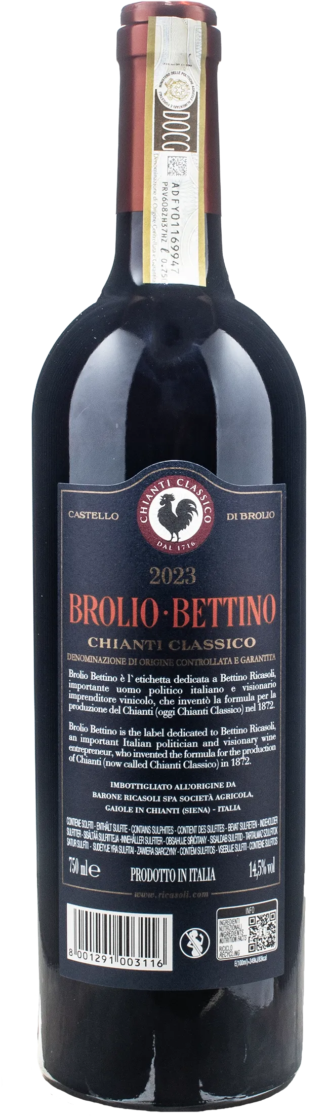 Ricasoli 1141 Castello Di Brolio Chianti Classico Brolio Bettino 2023