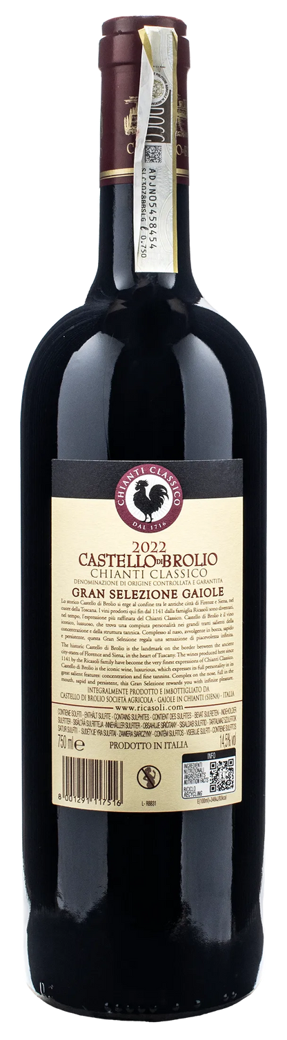 Ricasoli 1141 Chianti Classico Gran Selezione Gaiole Castello di Brolio 2022