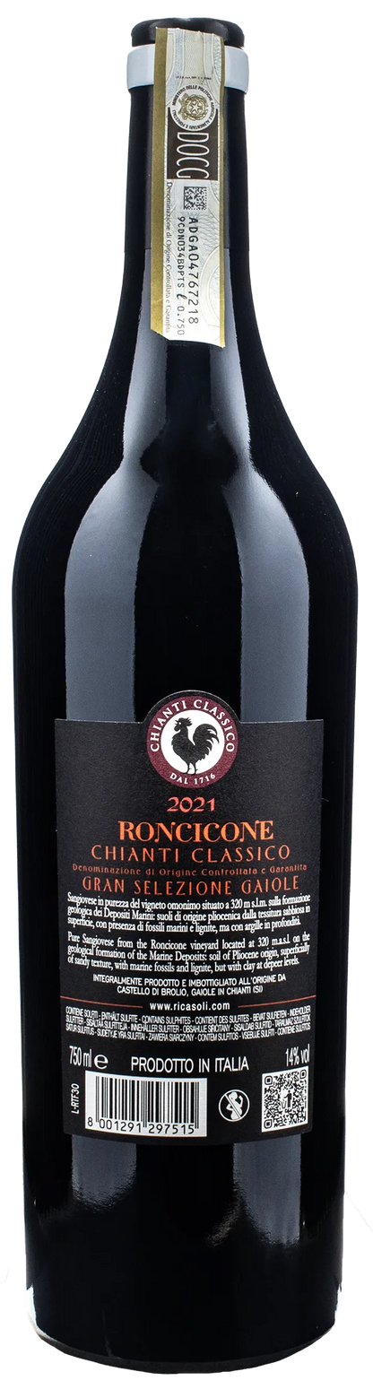 Ricasoli 1141 Chianti Classico Gran Selezione Gaiole Roncicone 2021
