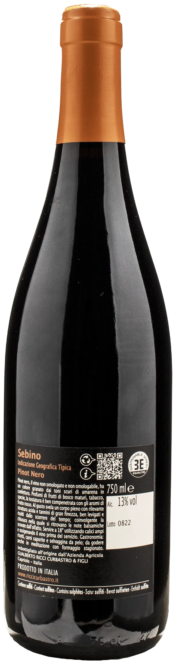 Ricci Curbastro Sebino Pinot Nero 2018