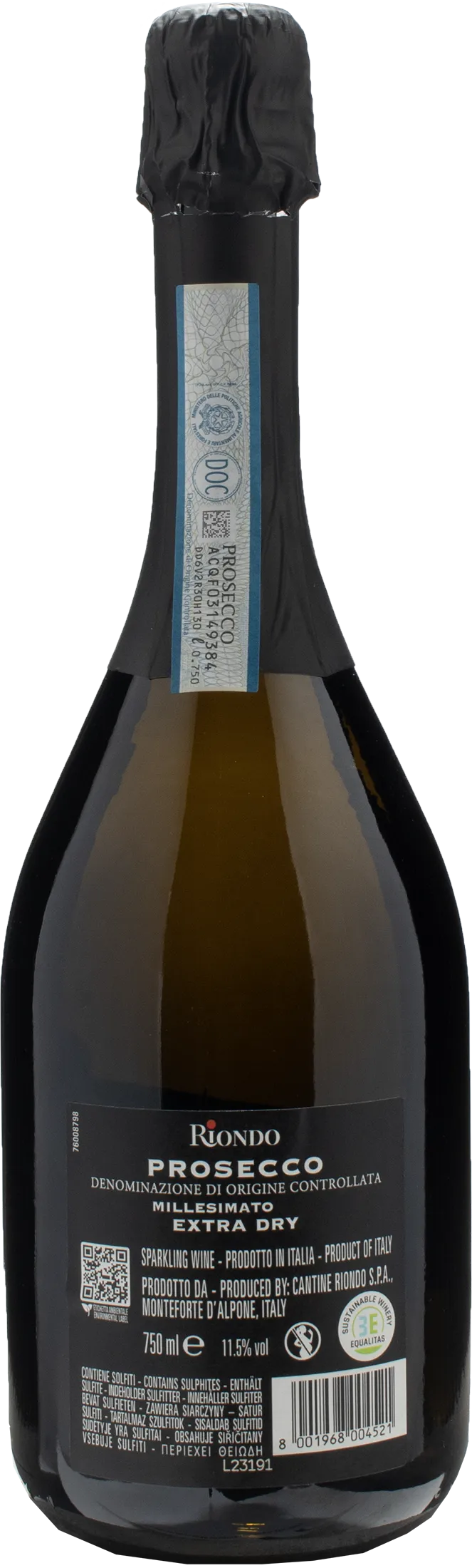 Riondo Prosecco Millesimato Extra Dry 2023