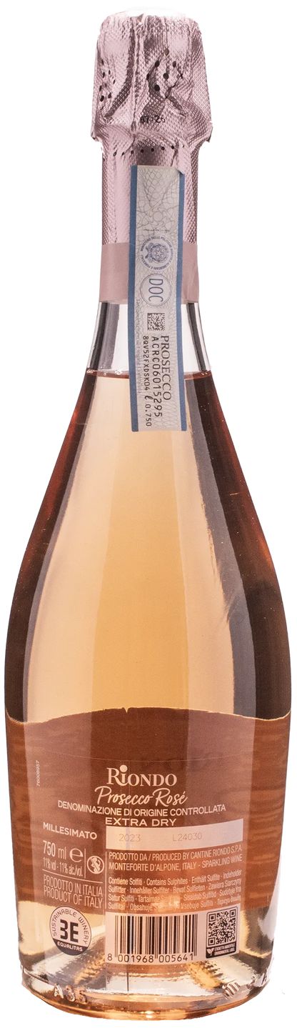 Riondo Prosecco Rosé Millesimato Extra Dry 2023