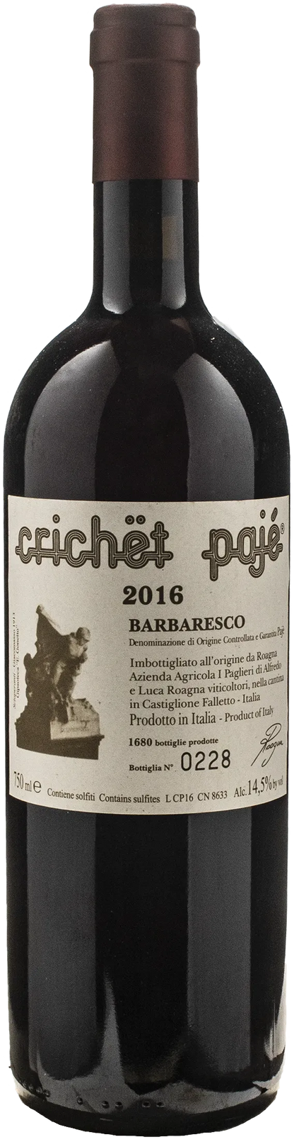 Roagna Barbaresco Crichet Paje 2016
