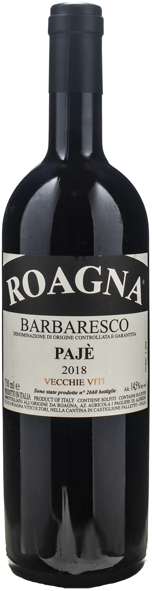 Roagna Barbaresco Paje Vecchie Viti 2018