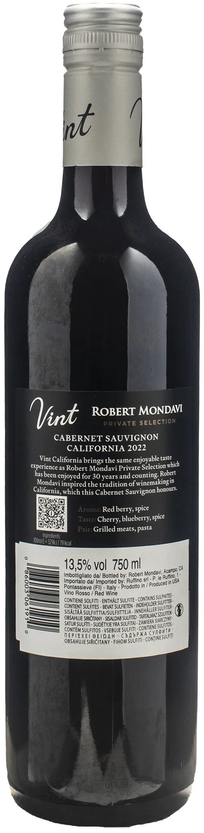 Robert Mondavi Private Selection Vint Cabernet Sauvignon 2022