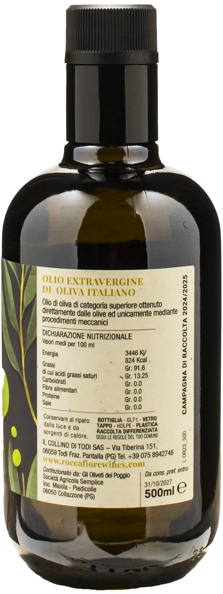 Roccafiore Olio Extra Vergine di Oliva 0.5L 2024